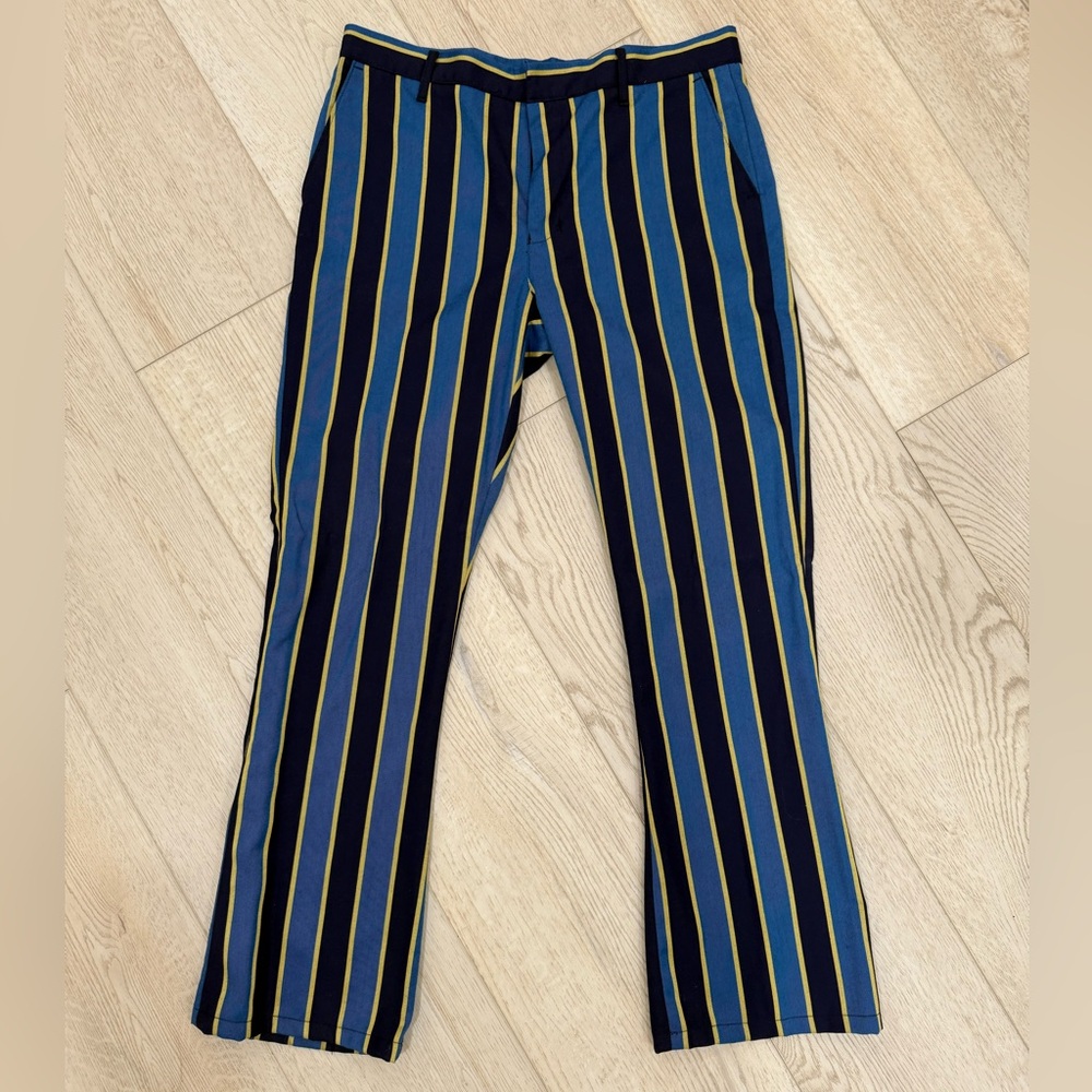 Madcap flared striped trousers